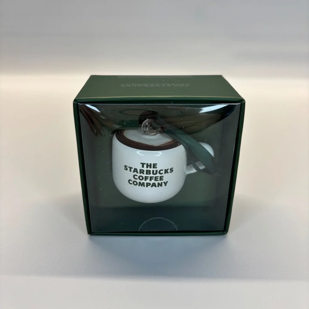 Starbucks Coffee Company Mini Mug Ornament Limited Edition Glass New In Box 2025